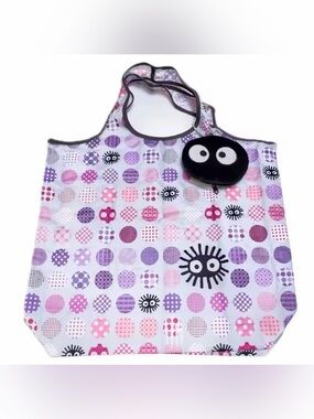Studio Ghibli Sprite/Soot Reusable Tote Bag with Carrying Pouch